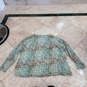 Magnolia Pearl Checkered Long Sleeve Top